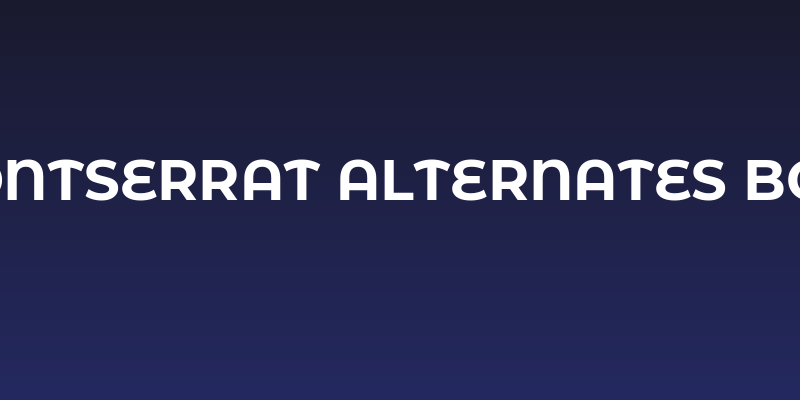 Montserrat Alternates Bold Social Header