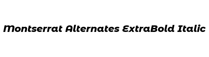 Montserrat Alternates ExtraBold Italic  les polices de caractères gratuit tlcharger