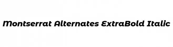 Montserrat Alternates ExtraBold Italic  font caratteri gratis