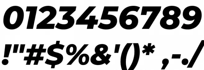 Montserrat Alternates ExtraBold Italic Font OTHER CHARS