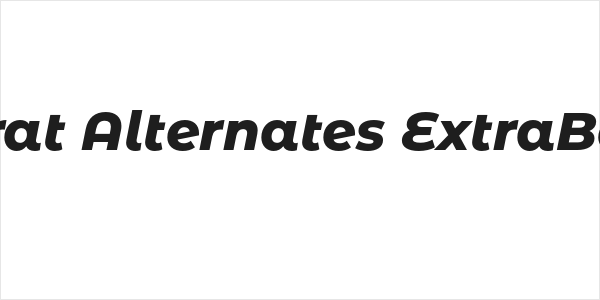 Montserrat Alternates ExtraBold Italic Logo