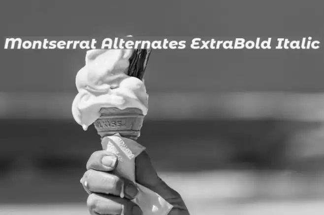 Montserrat Alternates ExtraBold Italic Font examples