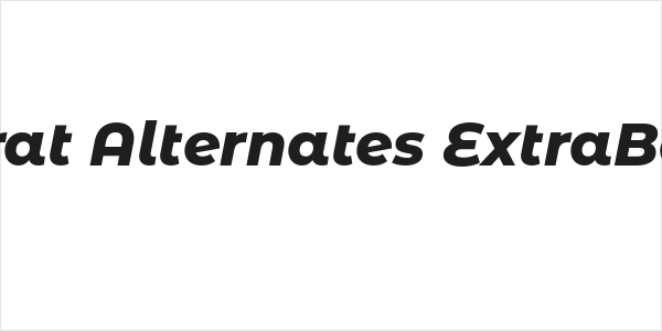 Montserrat Alternates ExtraBold Italic Logo