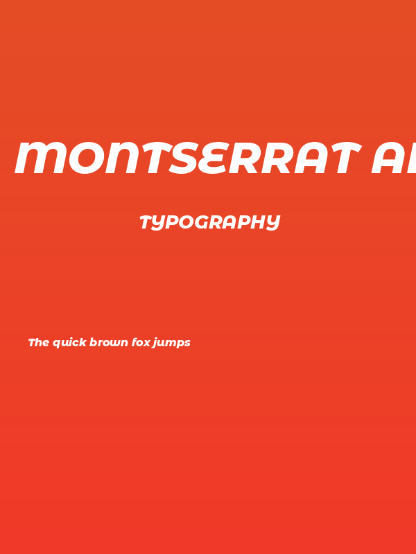 Montserrat Alternates ExtraBold Italic Poster