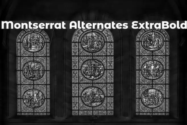 Montserrat Alternates ExtraBold خط examples