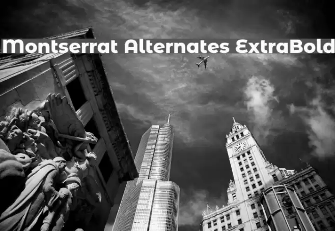 Montserrat Alternates ExtraBold خط examples