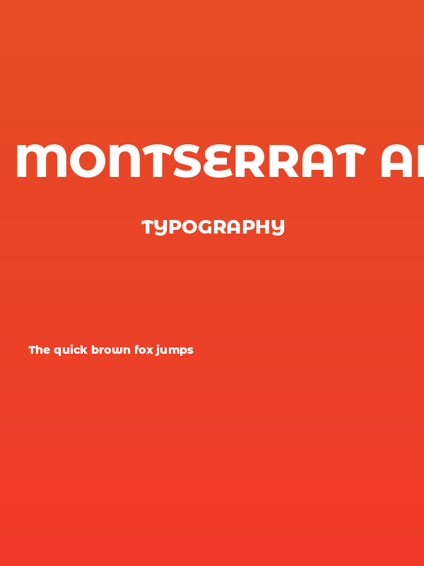 Montserrat Alternates ExtraBold Poster