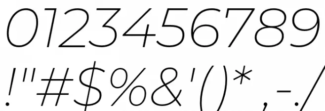Montserrat Alternates ExtraLight Italic Font OTHER CHARS