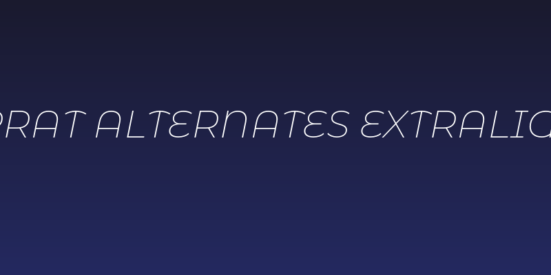 Montserrat Alternates ExtraLight Italic Social Header