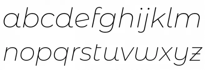 Montserrat Alternates ExtraLight Italic 字体 小写