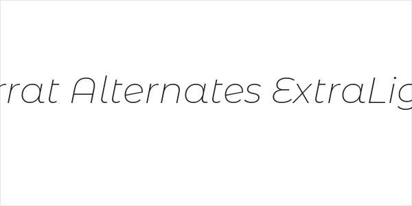 Montserrat Alternates ExtraLight Italic Logo