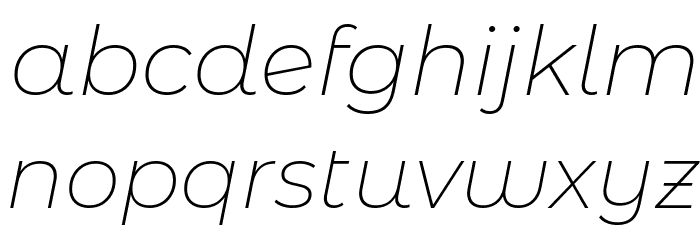 Montserrat Alternates ExtraLight Italic Font LOWERCASE