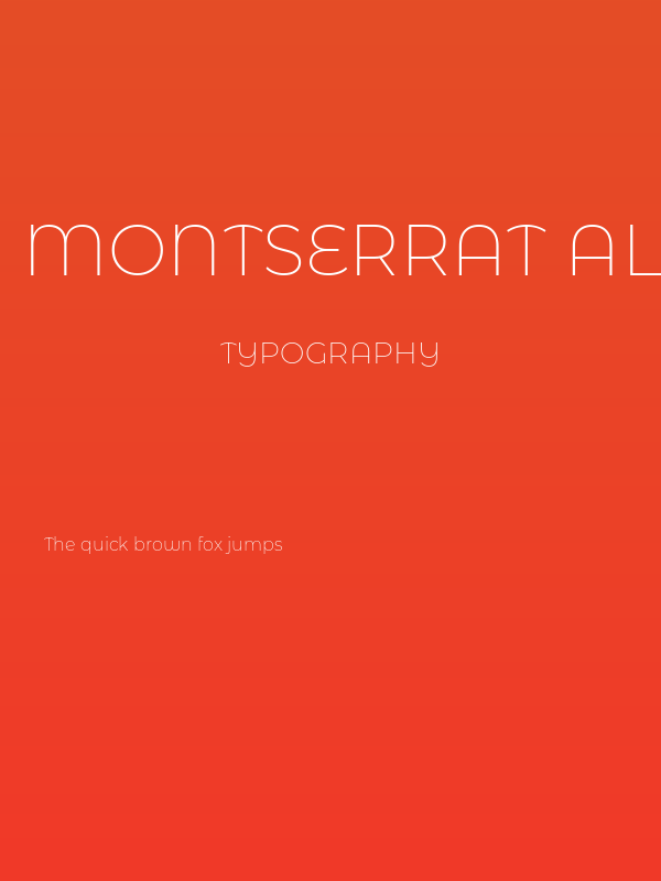 Montserrat Alternates ExtraLight Poster