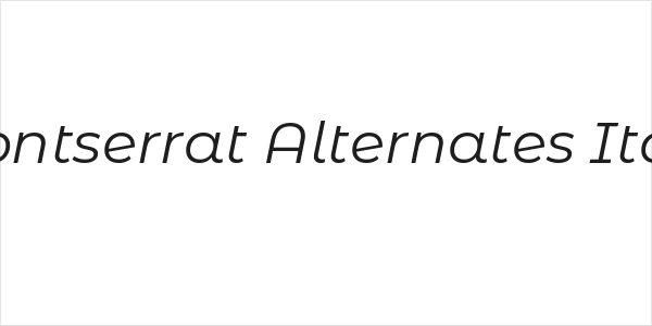 Montserrat Alternates Italic Logo