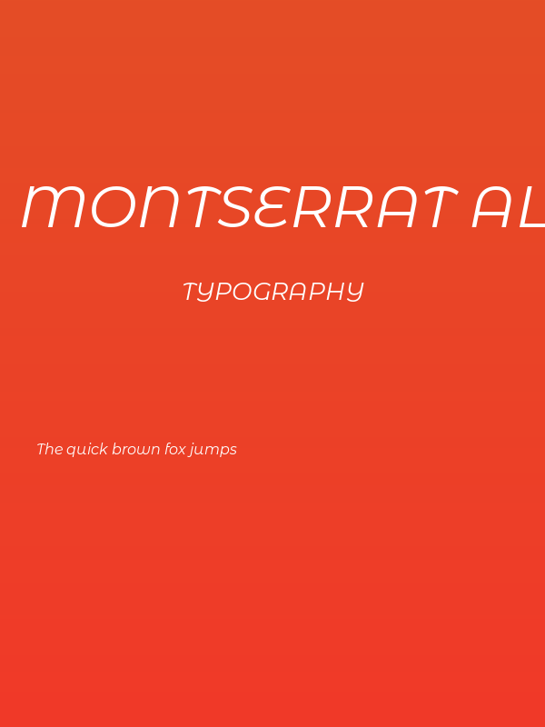 Montserrat Alternates Italic Poster