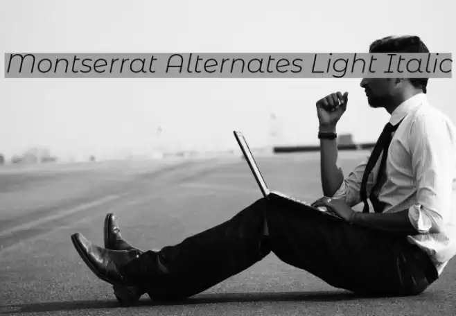 Montserrat Alternates Light Italic Font examples