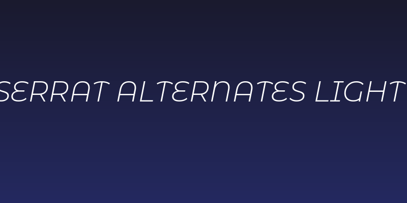 Montserrat Alternates Light Italic Social Header