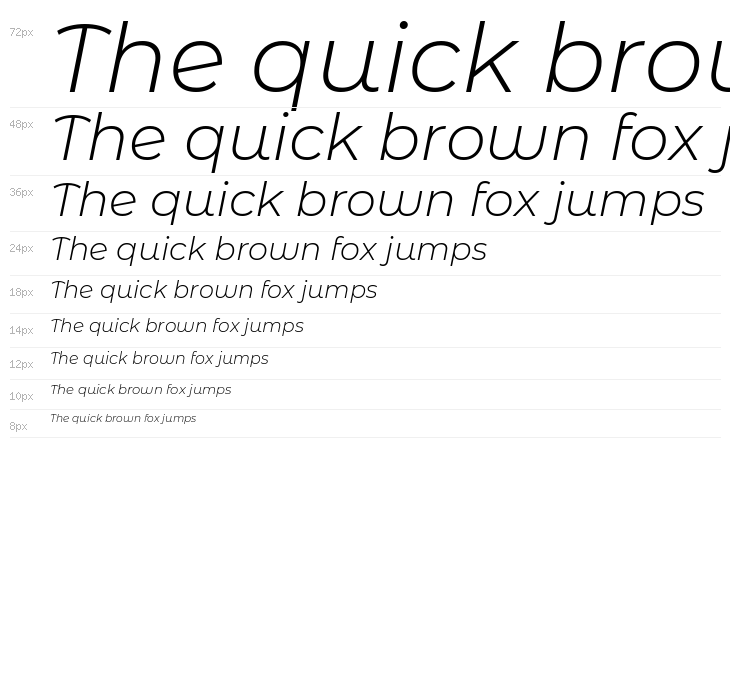 Montserrat Alternates Light Italic Waterfall