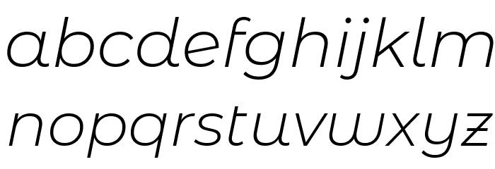 Montserrat Alternates Light Italic Font LOWERCASE
