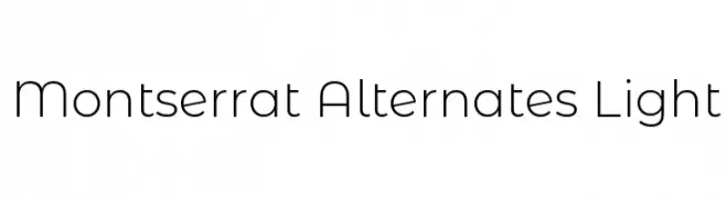 Montserrat Alternates Light  Free Fonts Download