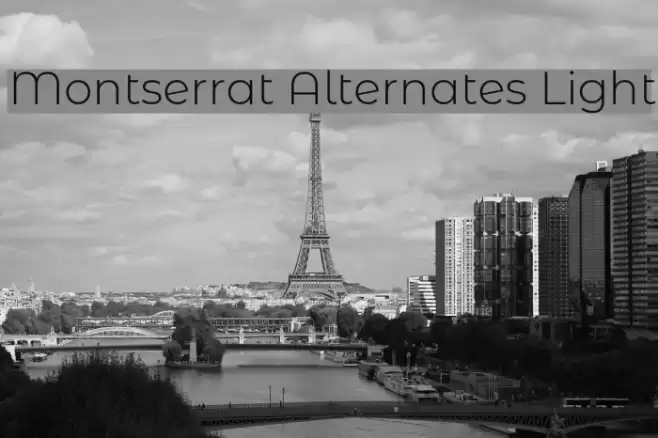 Montserrat Alternates Light Font examples