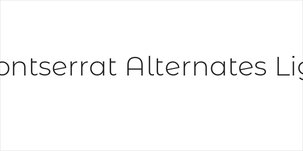Montserrat Alternates Light Logo