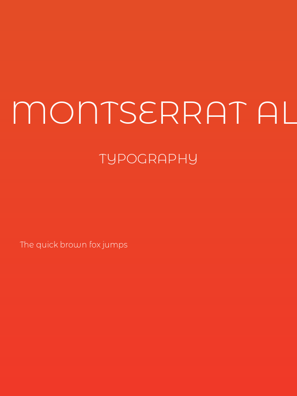 Montserrat Alternates Light Poster