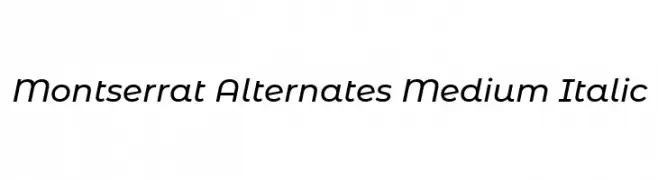 Montserrat Alternates Medium Italic  フリーフォントのダウンロード