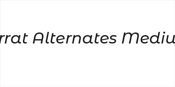 Montserrat Alternates Medium Italic Logo