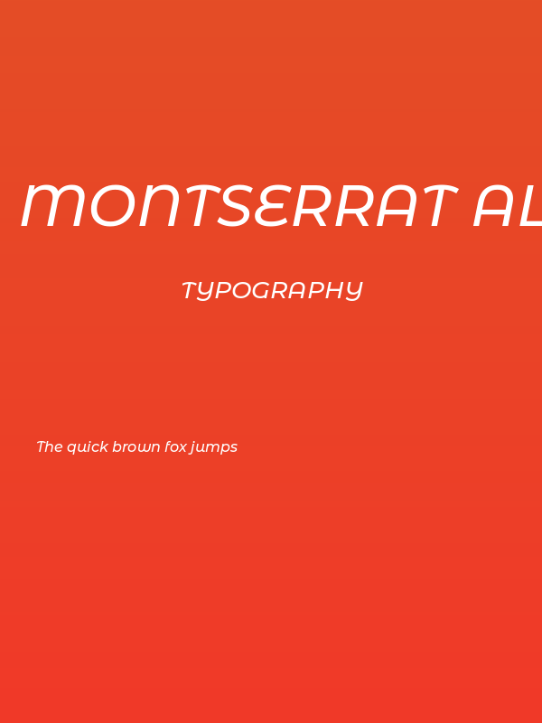 Montserrat Alternates Medium Italic Poster