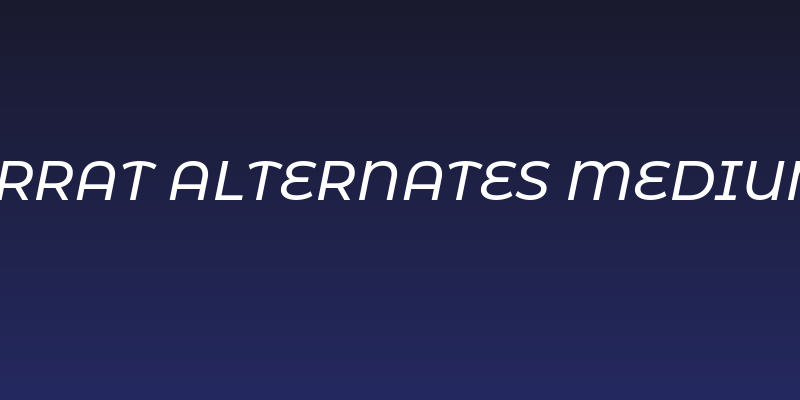 Montserrat Alternates Medium Italic Social Header