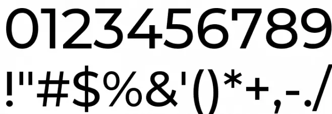 Montserrat Alternates Medium Font OTHER CHARS