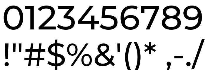 Montserrat Alternates Medium Font OTHER CHARS