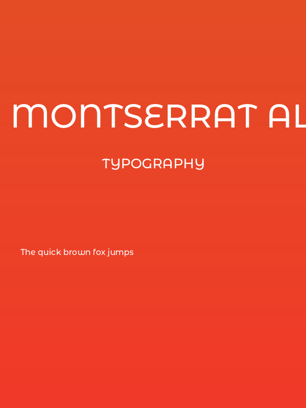 Montserrat Alternates Medium Poster