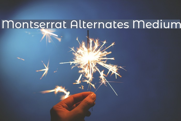 Montserrat Alternates Medium Fonte examples