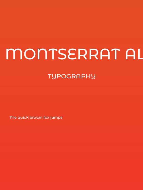 Montserrat Alternates Medium Poster