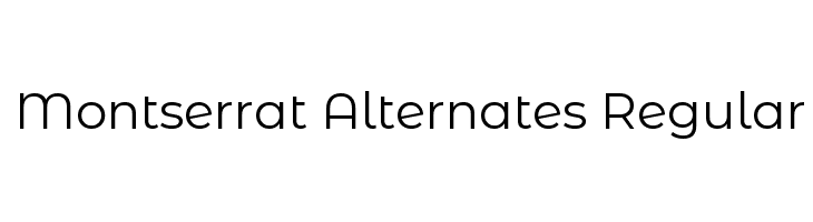 Montserrat Alternates Regular  フリーフォントのダウンロード