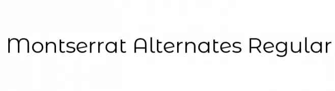 Montserrat Alternates Regular  Free Fonts Download