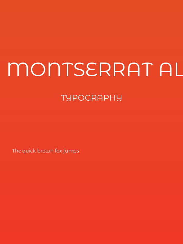 Montserrat Alternates Regular Poster
