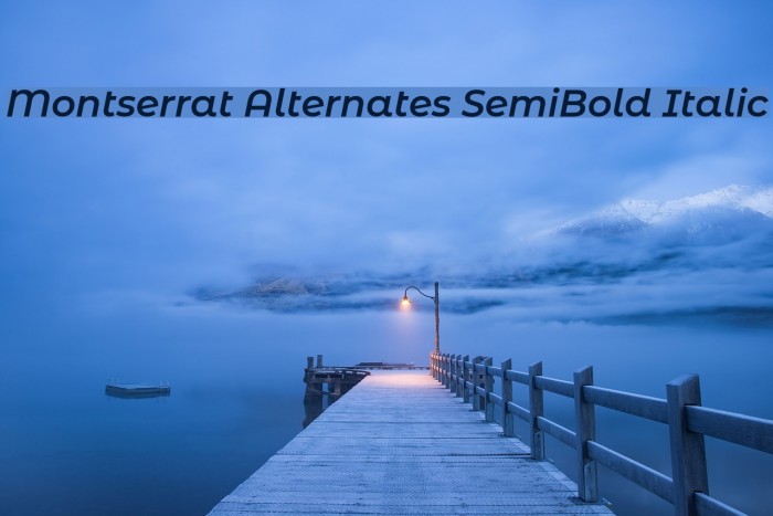 Montserrat Alternates SemiBold Italic Font examples