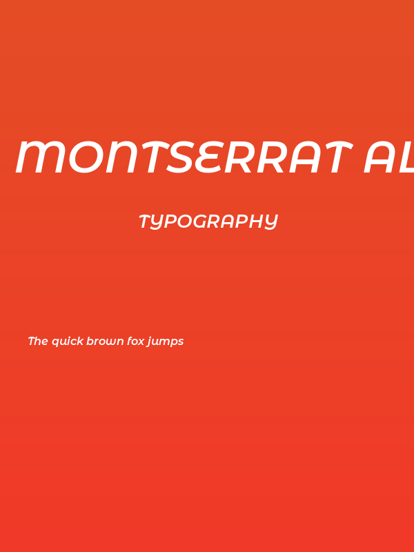 Montserrat Alternates SemiBold Italic Poster