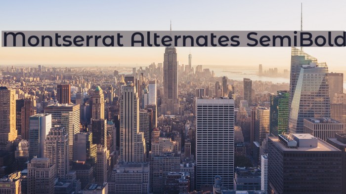 Montserrat Alternates SemiBold Example 3