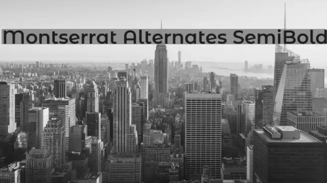 Montserrat Alternates SemiBold Font examples
