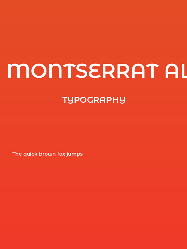 Montserrat Alternates SemiBold Poster