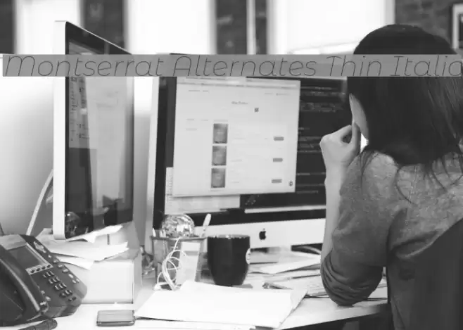 Montserrat Alternates Thin Italic Font examples