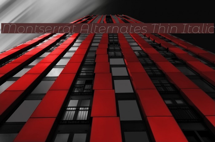 Montserrat Alternates Thin Italic Example 2