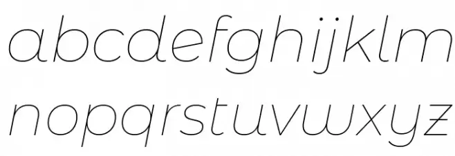 Montserrat Alternates Thin Italic Caratteri MINUSCOLO