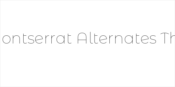 Montserrat Alternates Thin Logo