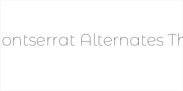 Montserrat Alternates Thin Logo