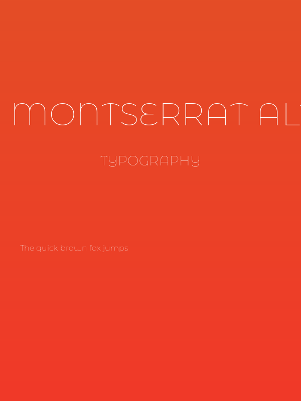 Montserrat Alternates Thin Poster